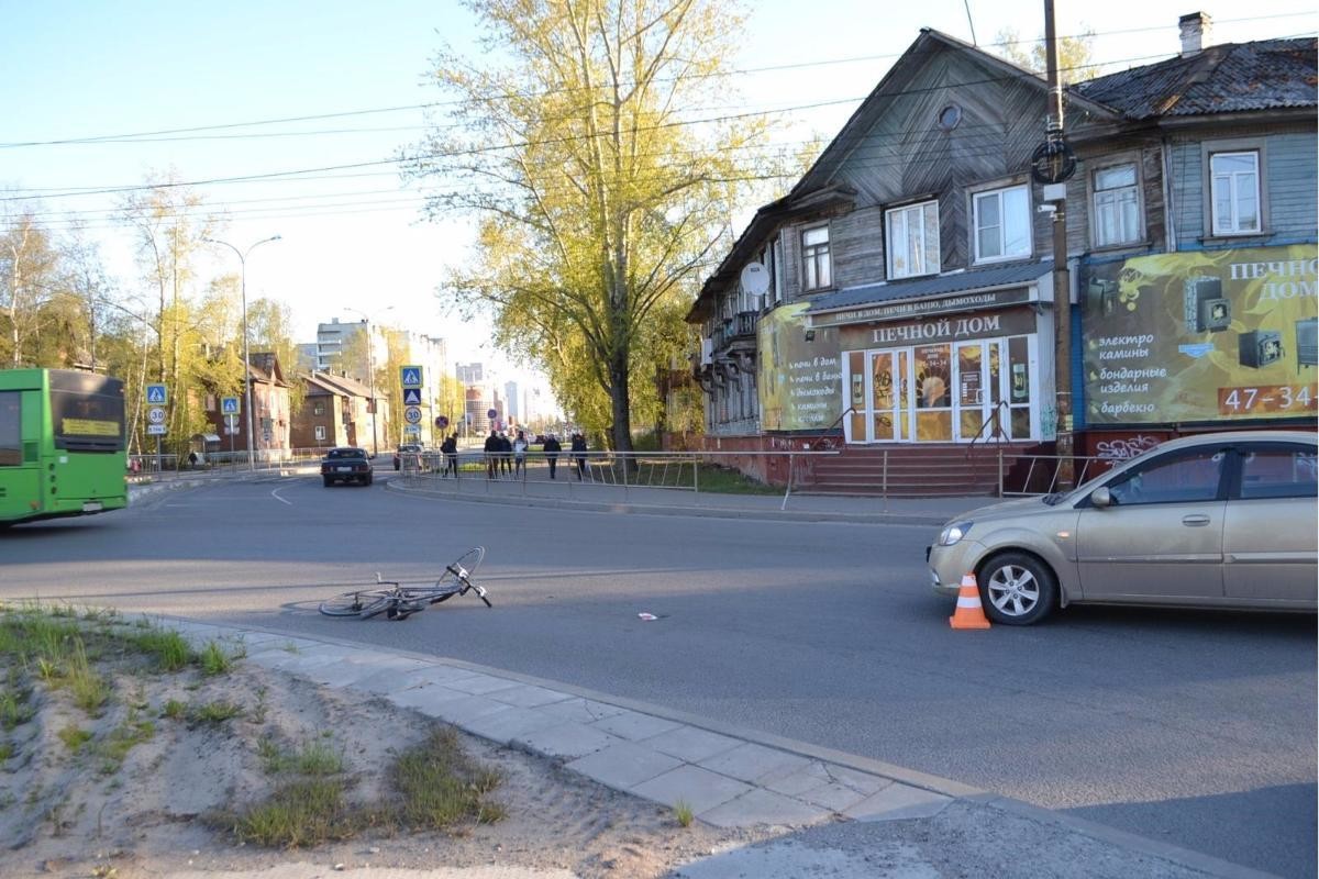 В Архангельске и Северодвинске велосипедисты попали в ДТП